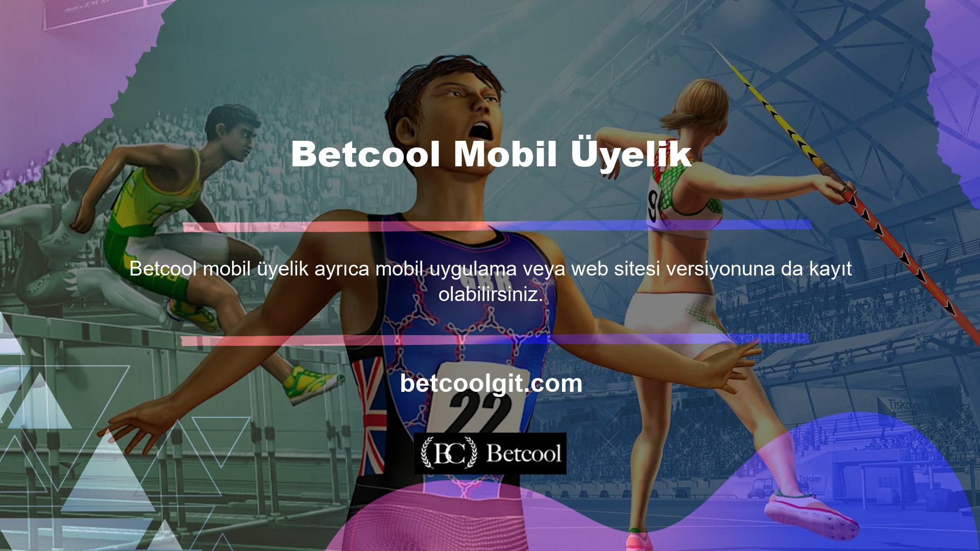 Web sitesinin mobil üyelik sayfasına kayıt olmak için Betcool mobil üyelik sitesinin mobil kayıt sayfasını Google arama motoruna giriniz